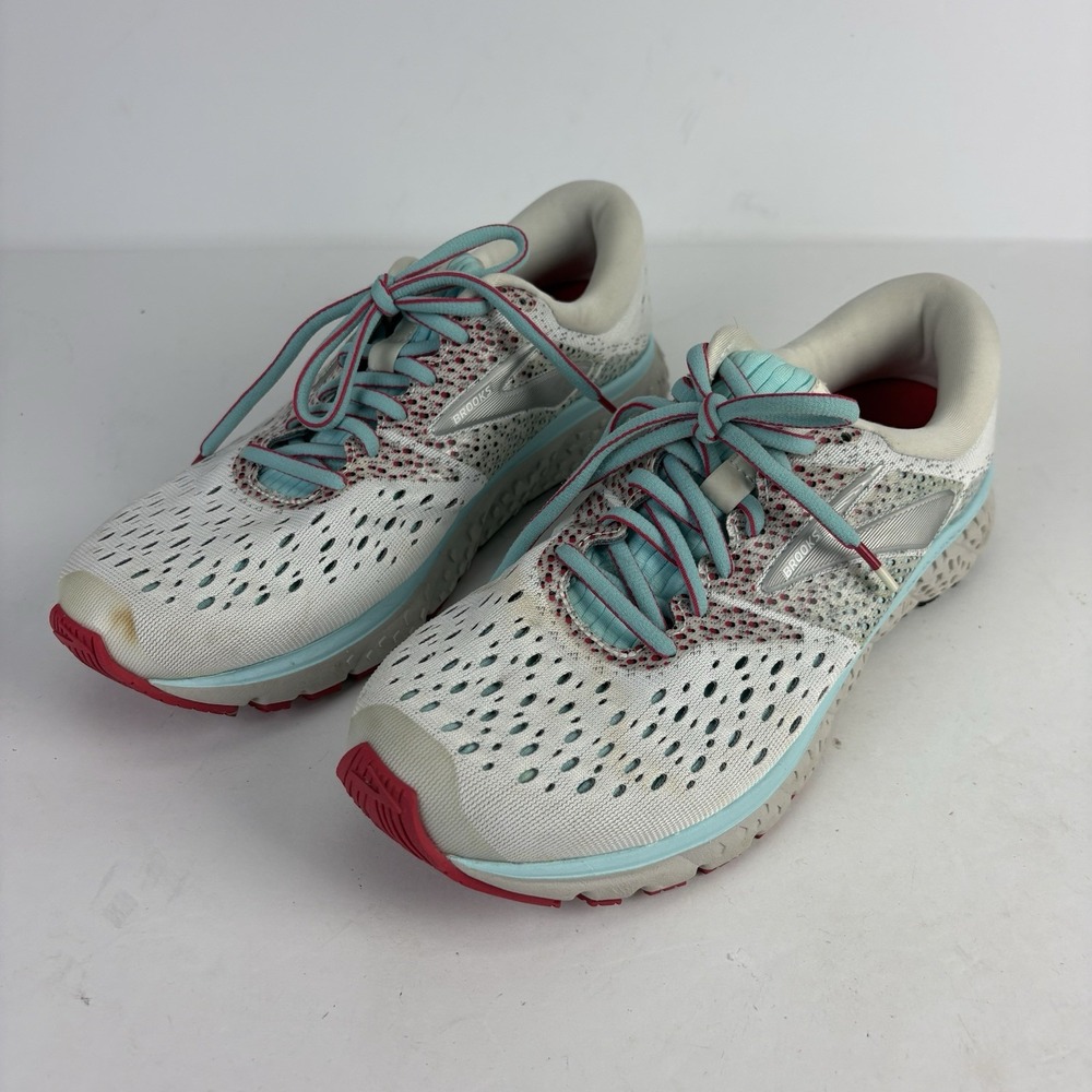 Brooks Glycerin 16 Women's Size 8.5 B (Medium) Running Shoes Gray Aqua Pink